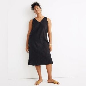 Madewell Linen-Blend V-Neck Tank Dress